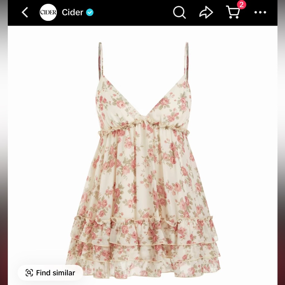 Cider baby doll floral tank
